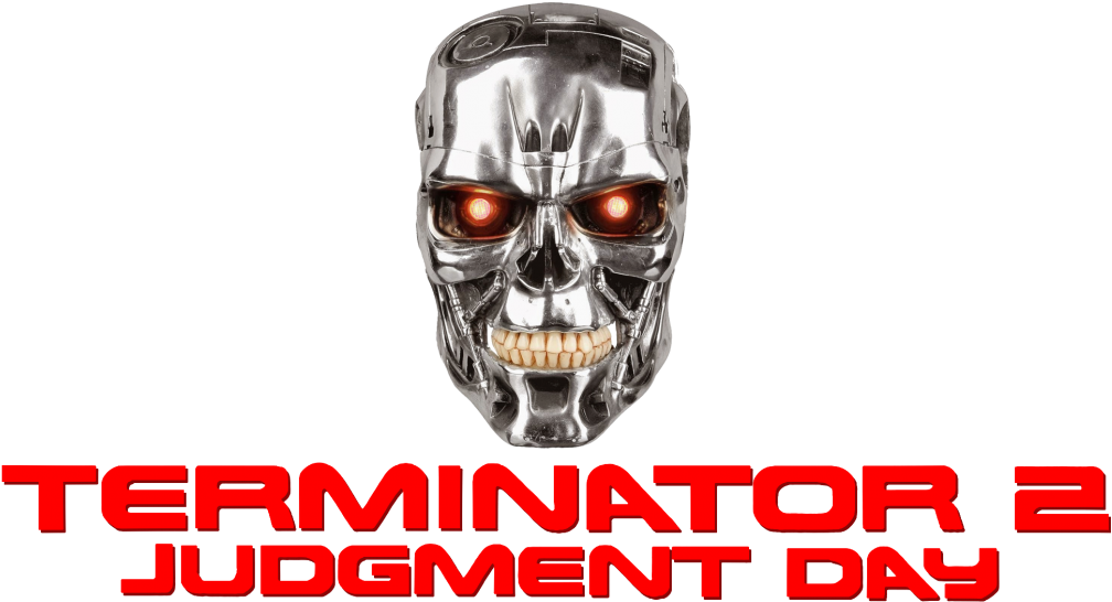 Terminator2 Judgment Day Logoand Skull PNG