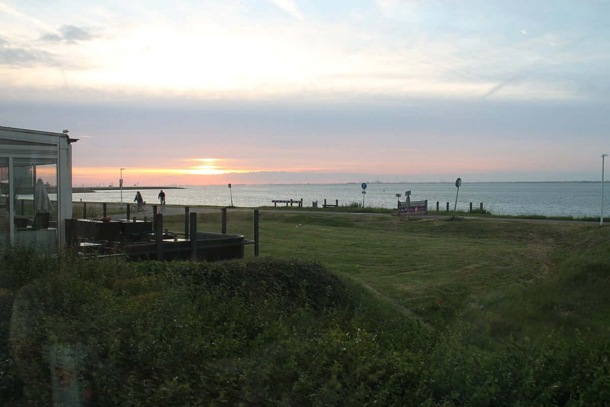 Terneuzen Kystsolnedgang Bakgrunnsbildet