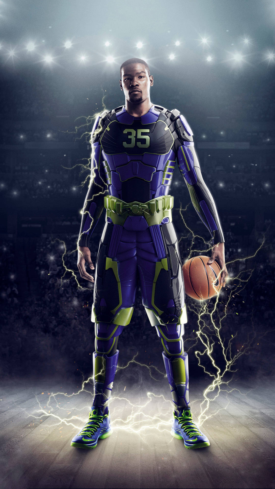 Terno Robótico Kevin Durant Cool Basketball Para Iphone Papel de Parede