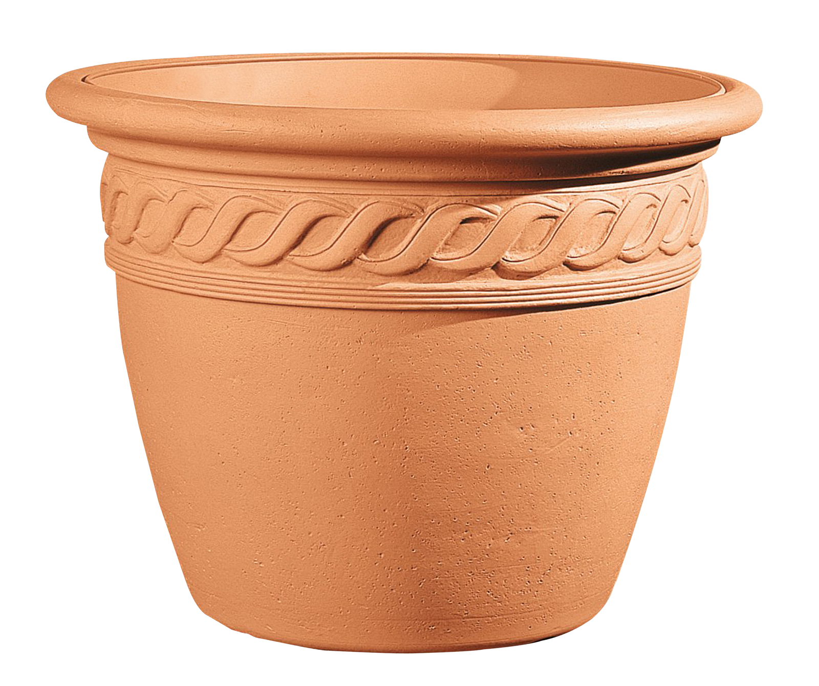 Terracotta Flower Pot Decorative Design PNG