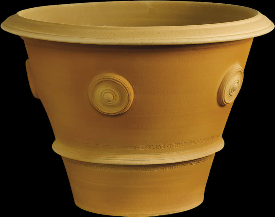 Terracotta Flower Pot Design PNG