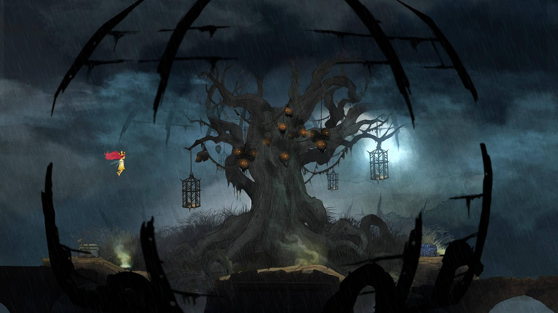 Discovering the Dark Woods in the World of Terraria Wallpaper