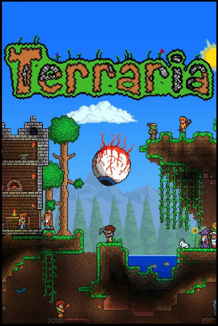 Eye of Cthulhu, The Powerful Enemy in Terraria Wallpaper