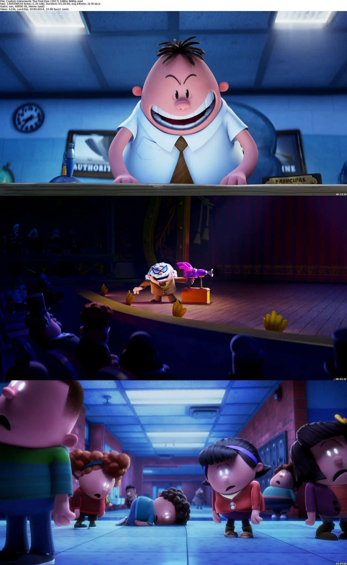 Principal Krupp transformed into Captain Underpants in The First Epic Movie Wallpaper