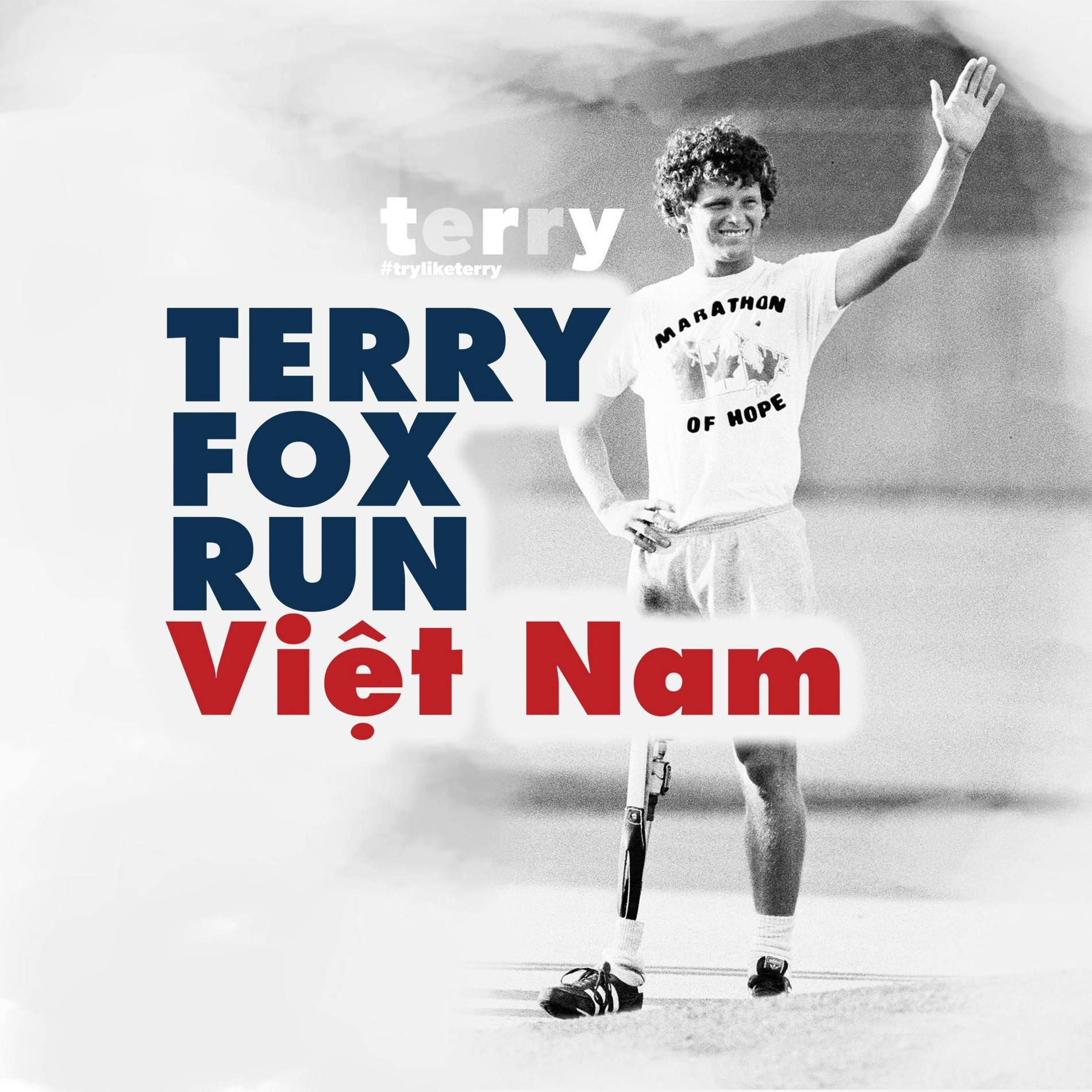 Terryfox Run Vietnam-affischen På Datorn Eller Mobilen. Wallpaper
