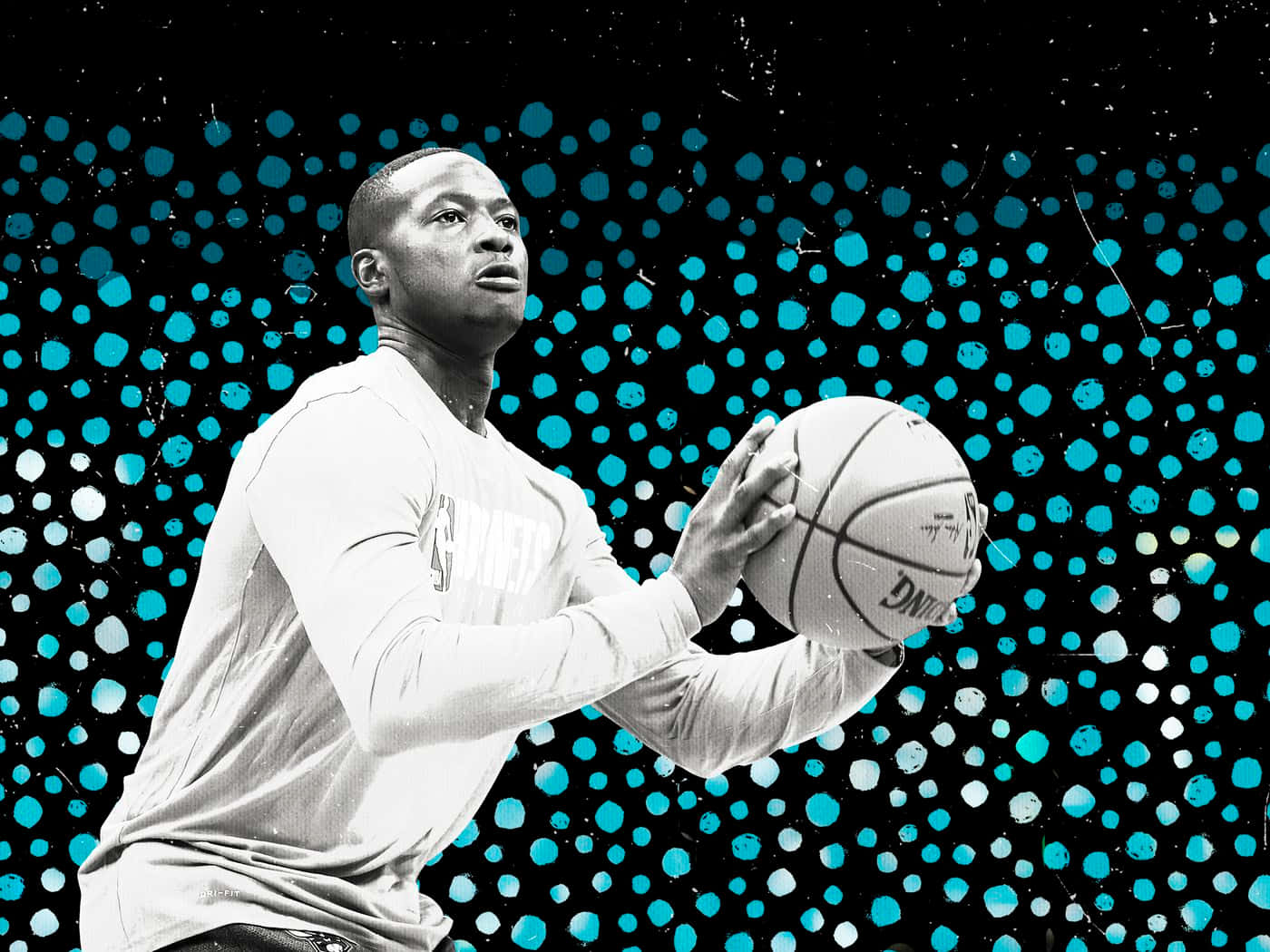 Terryrozier Fanart Basketball Blaue Polka Dot Wallpaper