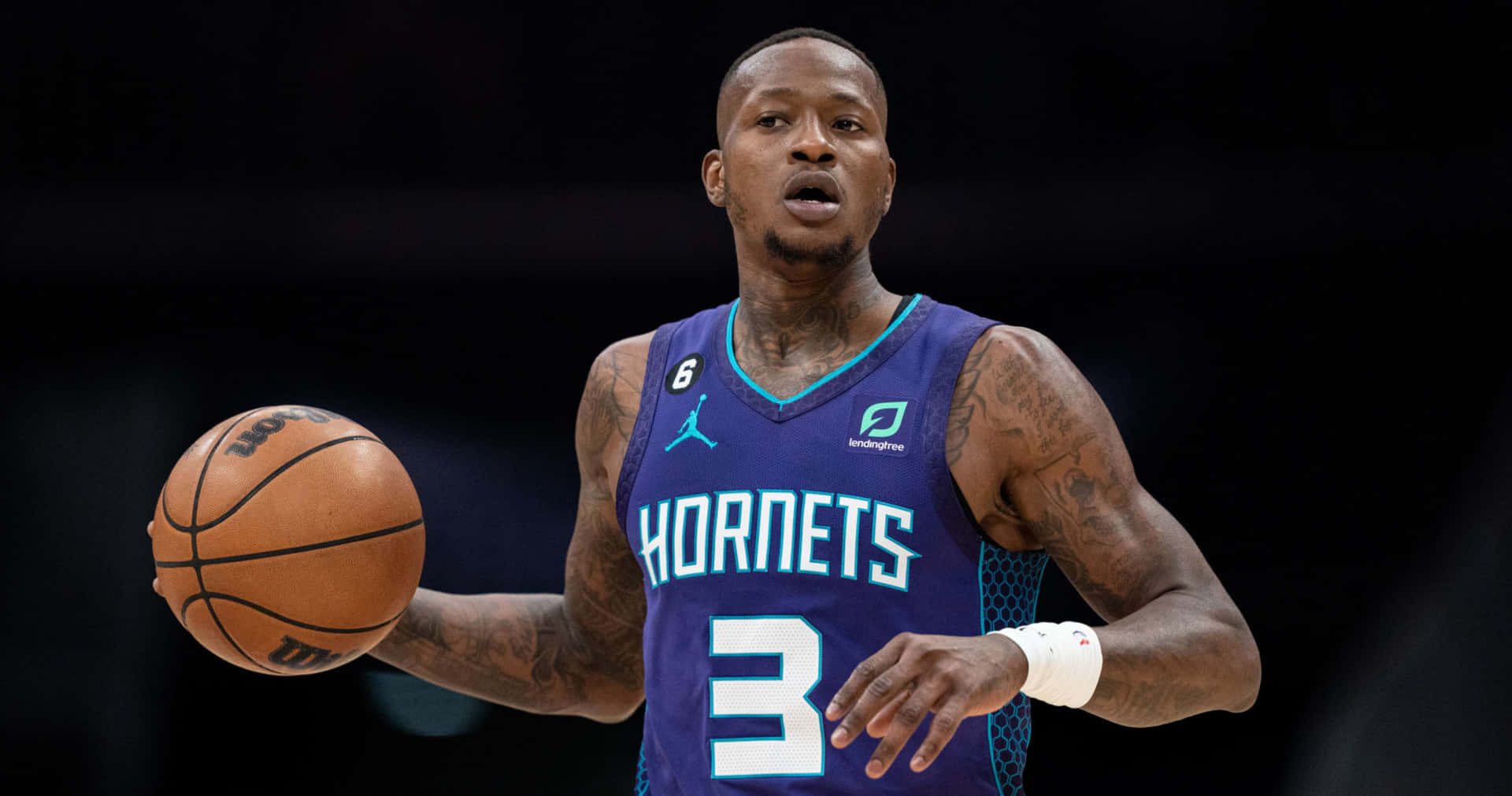Terry Rozier lilla Charlotte Hornets Jersey Tapet Wallpaper