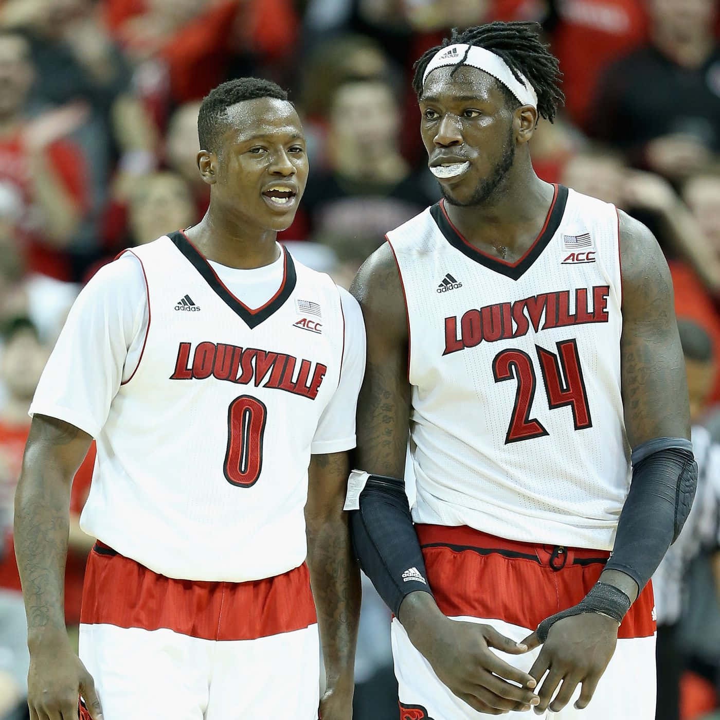 Terry Rozier With Louisville Cardinals Teammate Wallpaper