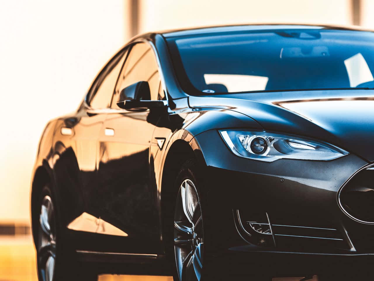 Einatemberaubender Blick Auf Die Hochwertigen Elektrofahrzeuge Von Tesla