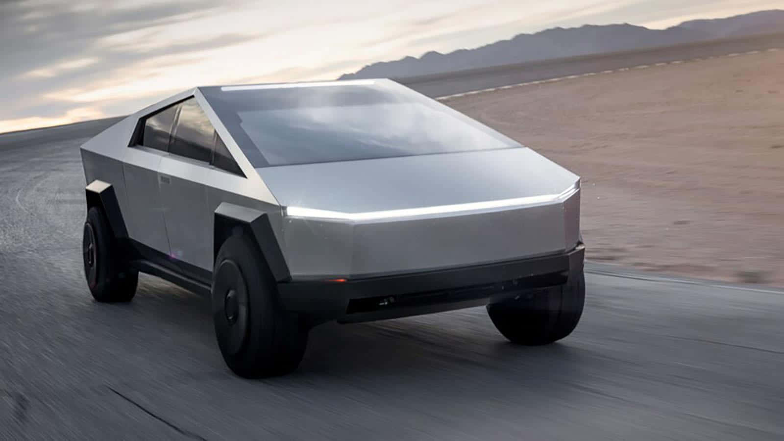 Teslacybertruck, Det Senaste Inom Futuristisk Bil Design Med Elektrisk Drivkraft. Wallpaper