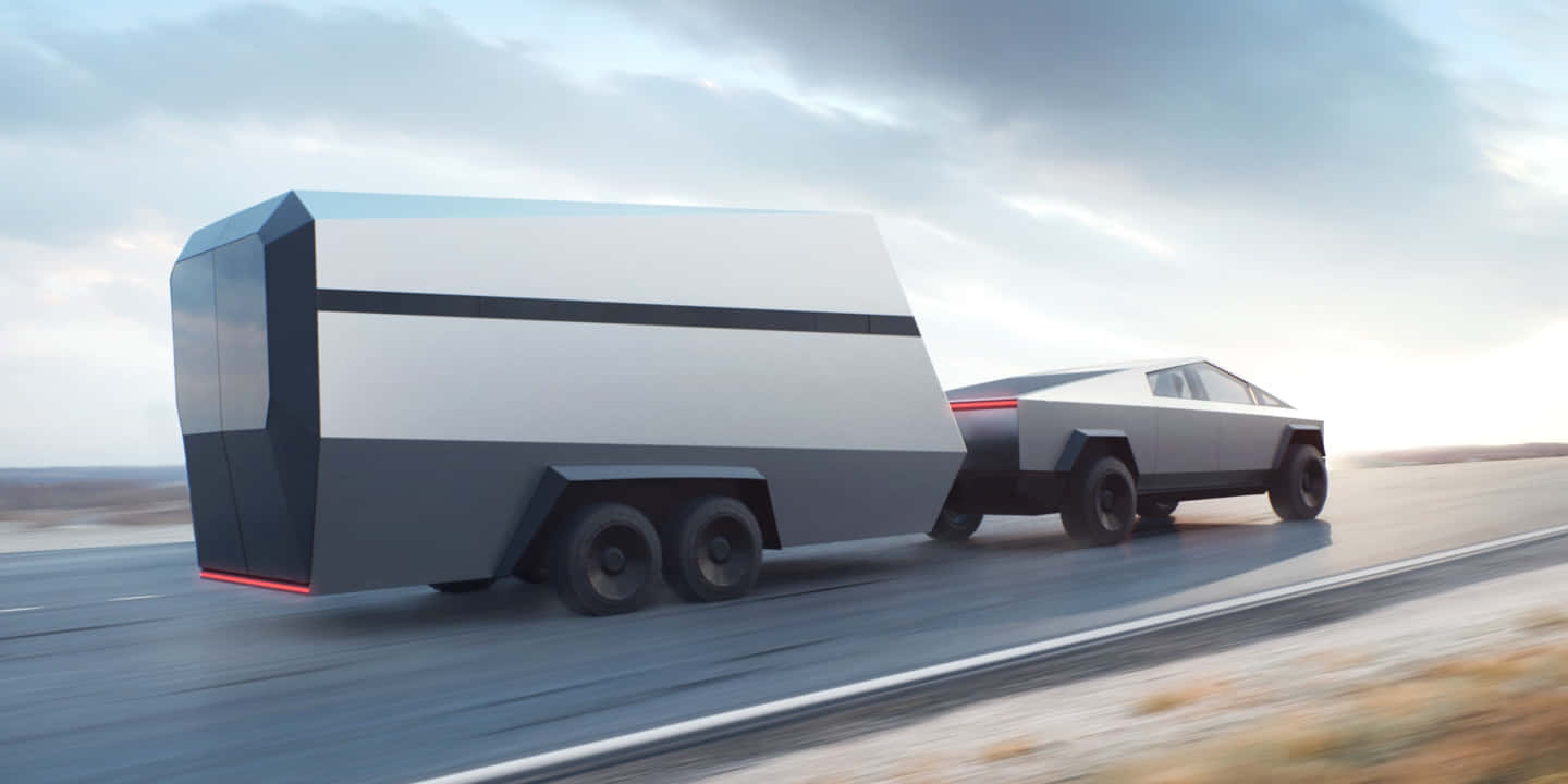 Powerful Tesla Cybertruck - Future Of Electric Vehicles Wallpaper