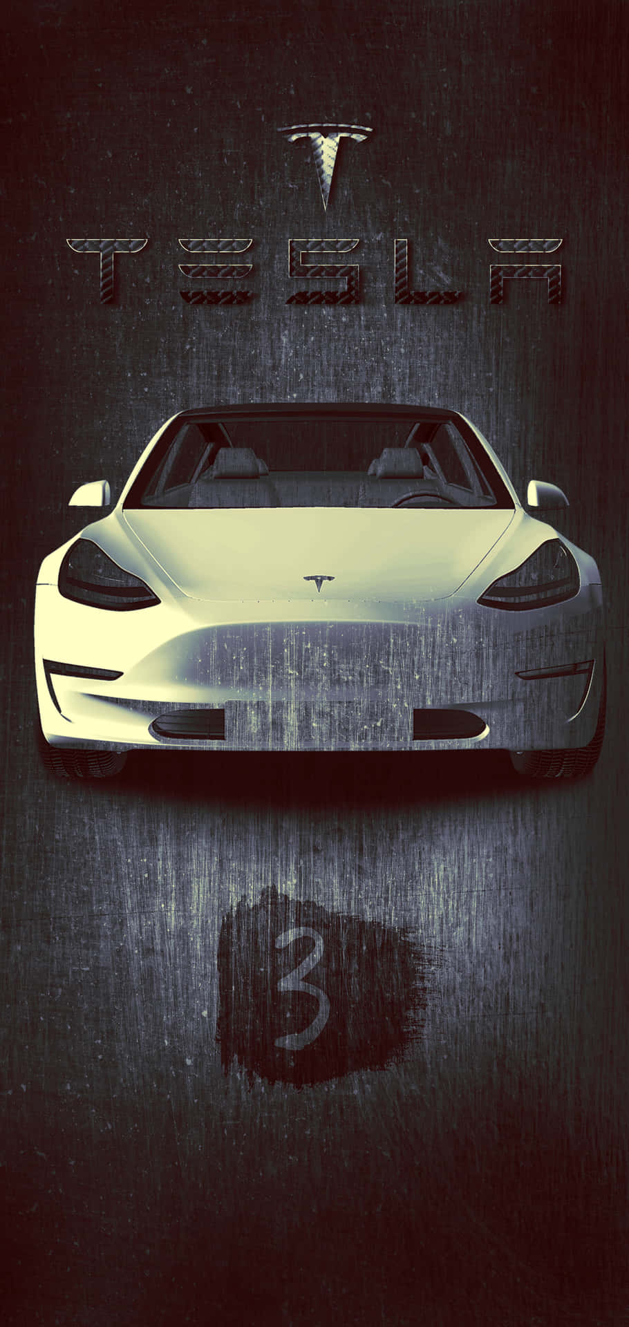 Bildein Tesla Mit Einem Iphone Aufladen Wallpaper