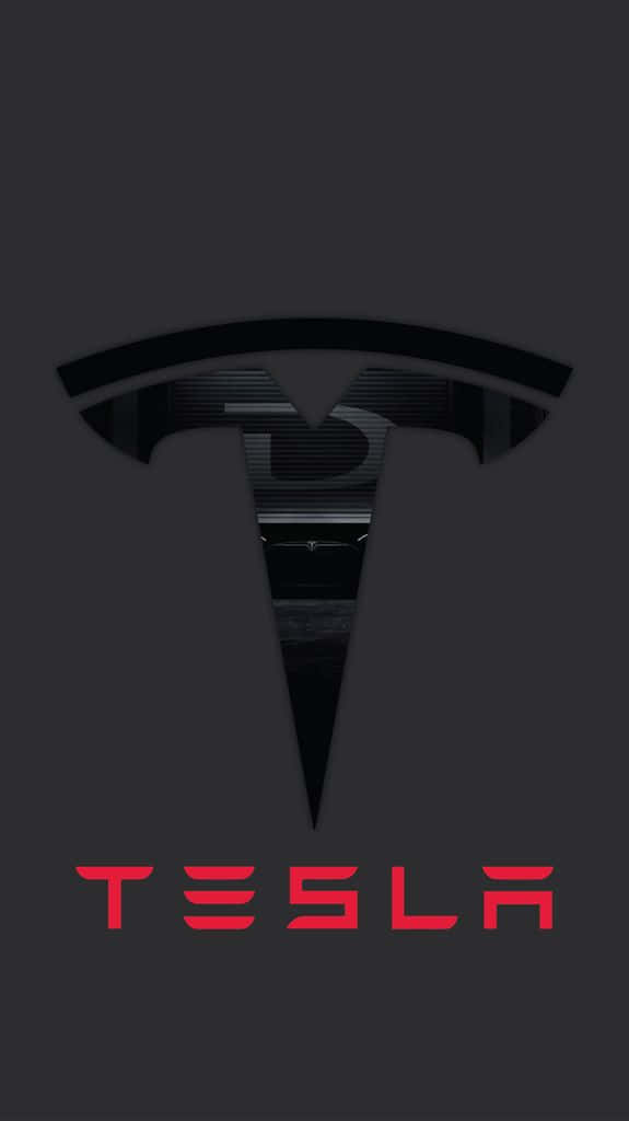 Højopløselig Tesla Logo i 4K. Wallpaper