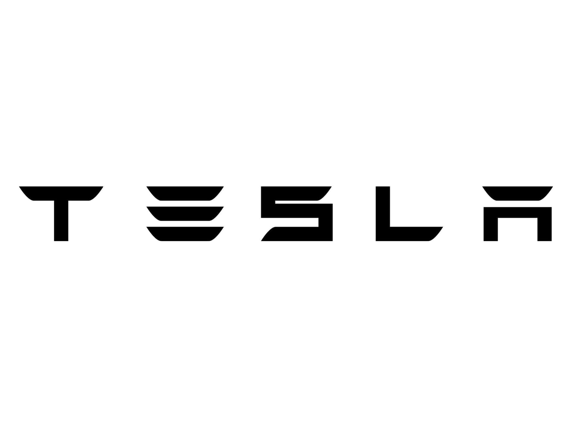 Tesla-logo i 4K-opløsning. Wallpaper
