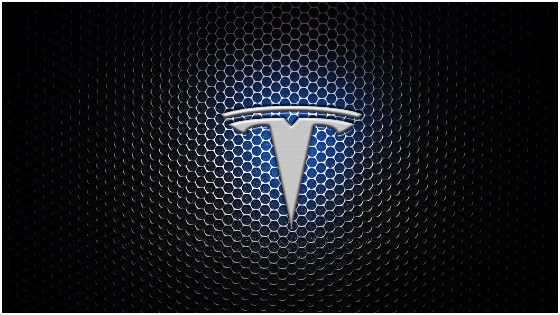 Tesla-logo på en sort baggrund Wallpaper