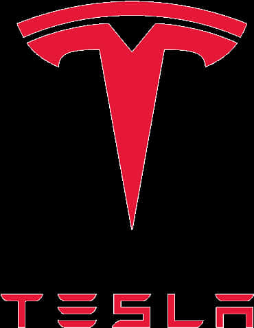 Tesla Logo Redand Black PNG