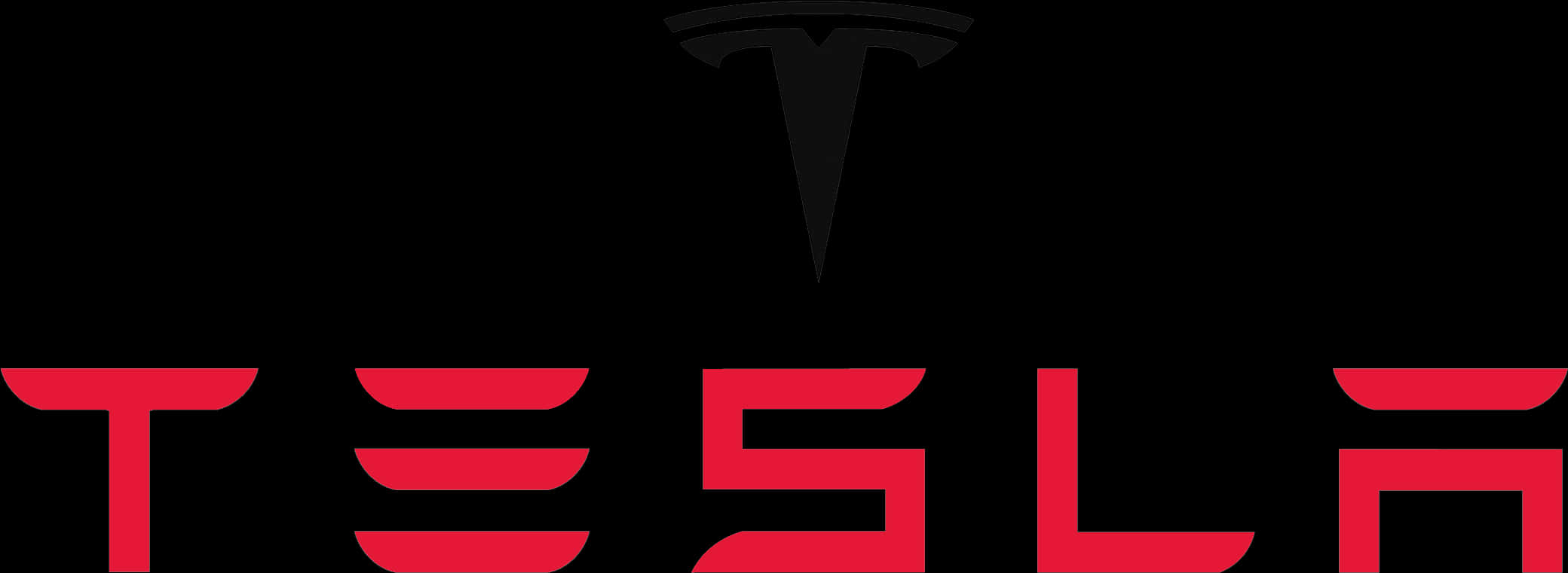 Tesla Logo Redand Black PNG