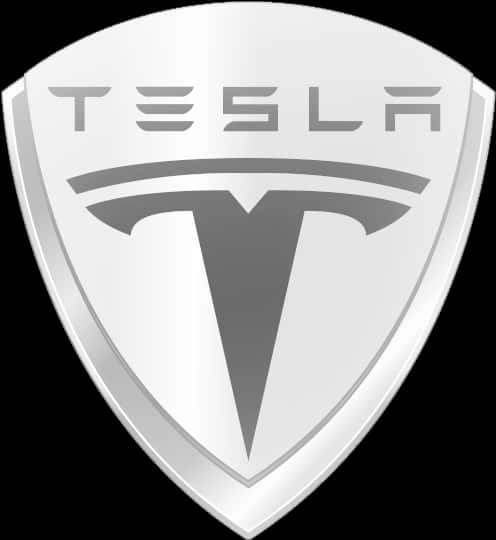 Tesla Logo Shield Design PNG