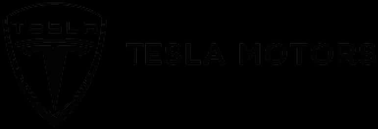 Tesla Logoand Text Black Background PNG