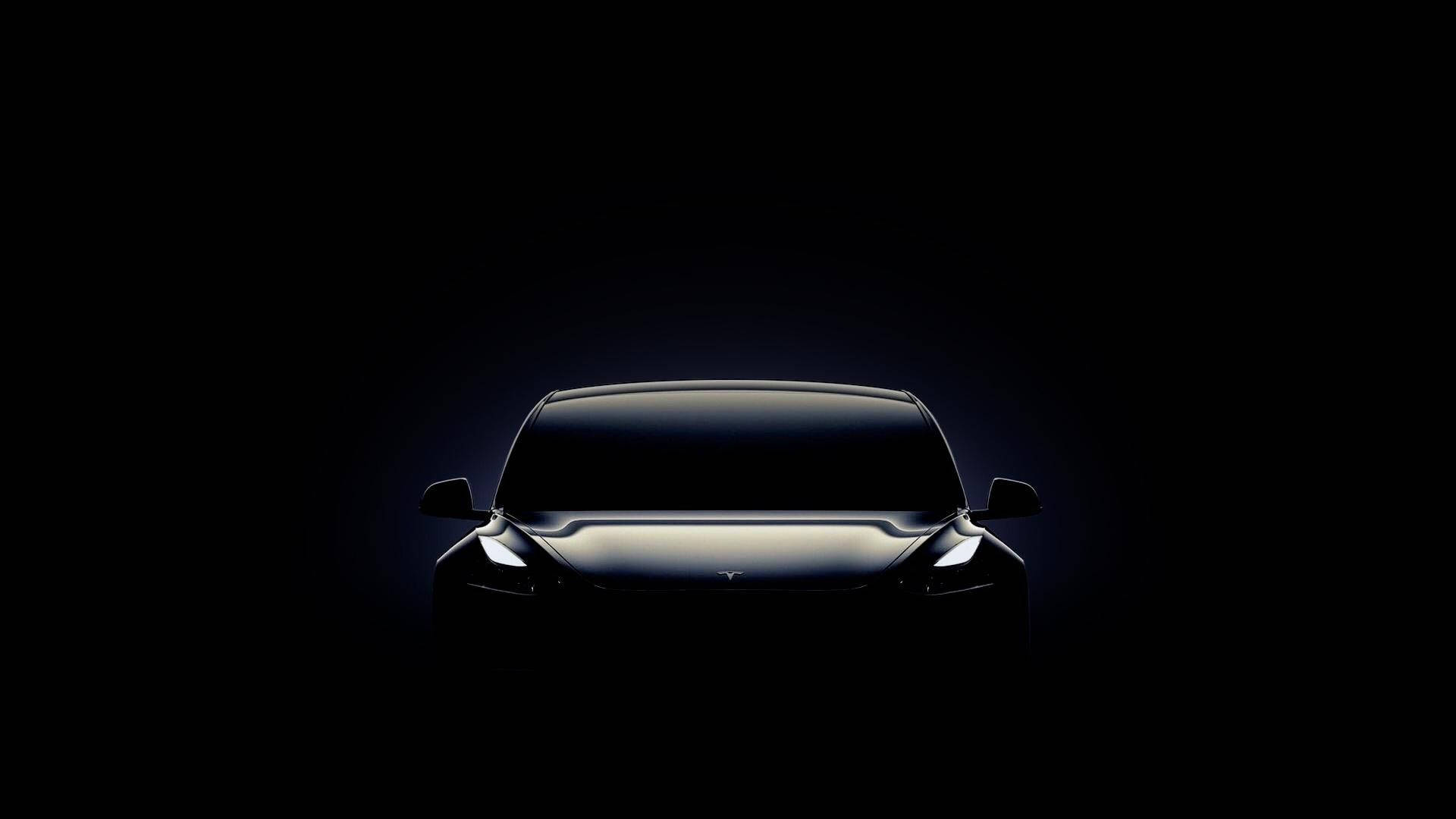 Tesla Model 3 Black Desktop Wallpaper