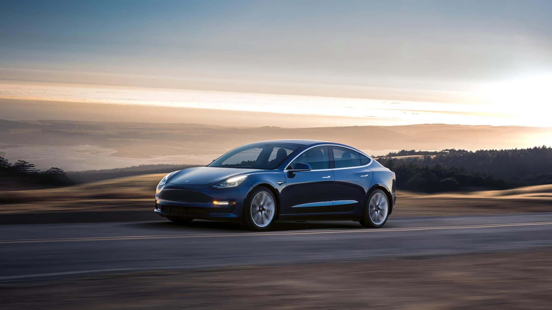 Teslamodel 3 - Banbrytande Framtid För Elektriska Bilar