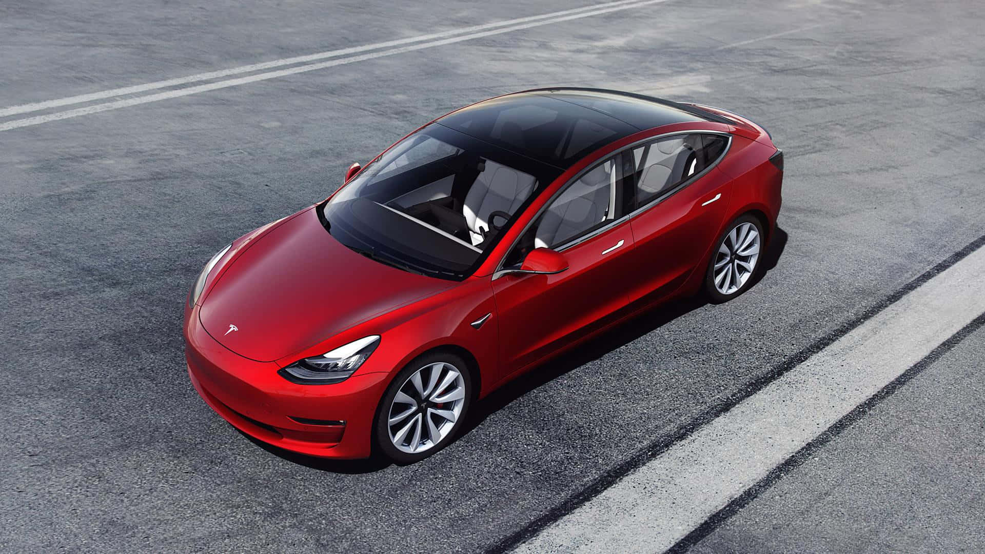 Goditil'aspetto Moderno Della Tesla Model 3