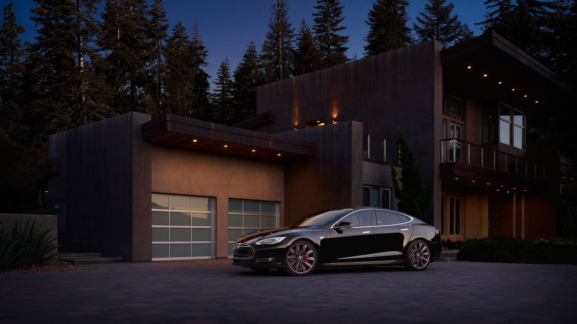Tesla Model S Black Wallpaper