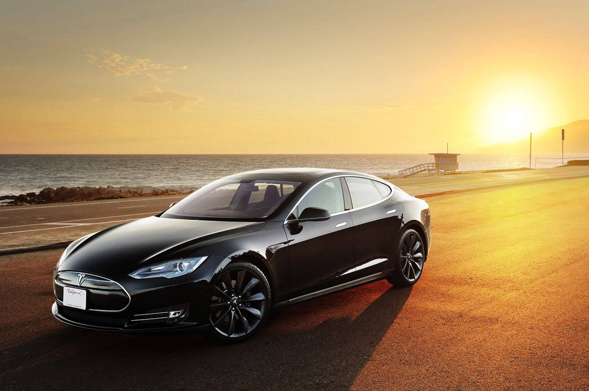 Tesla Model S Sedan Sunrise