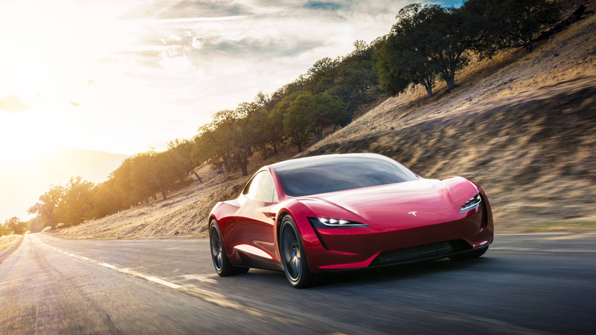 Tesla Roadster Motion Uhd Picture
