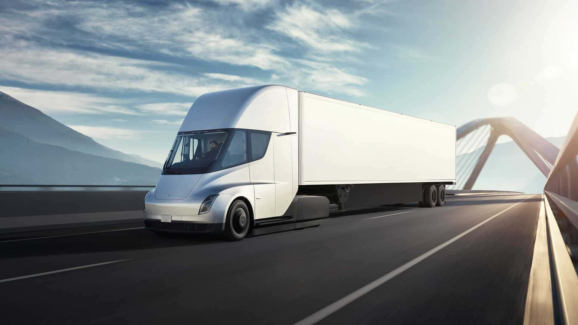 Tesla Semi - The Future Of Freight Transport Wallpaper