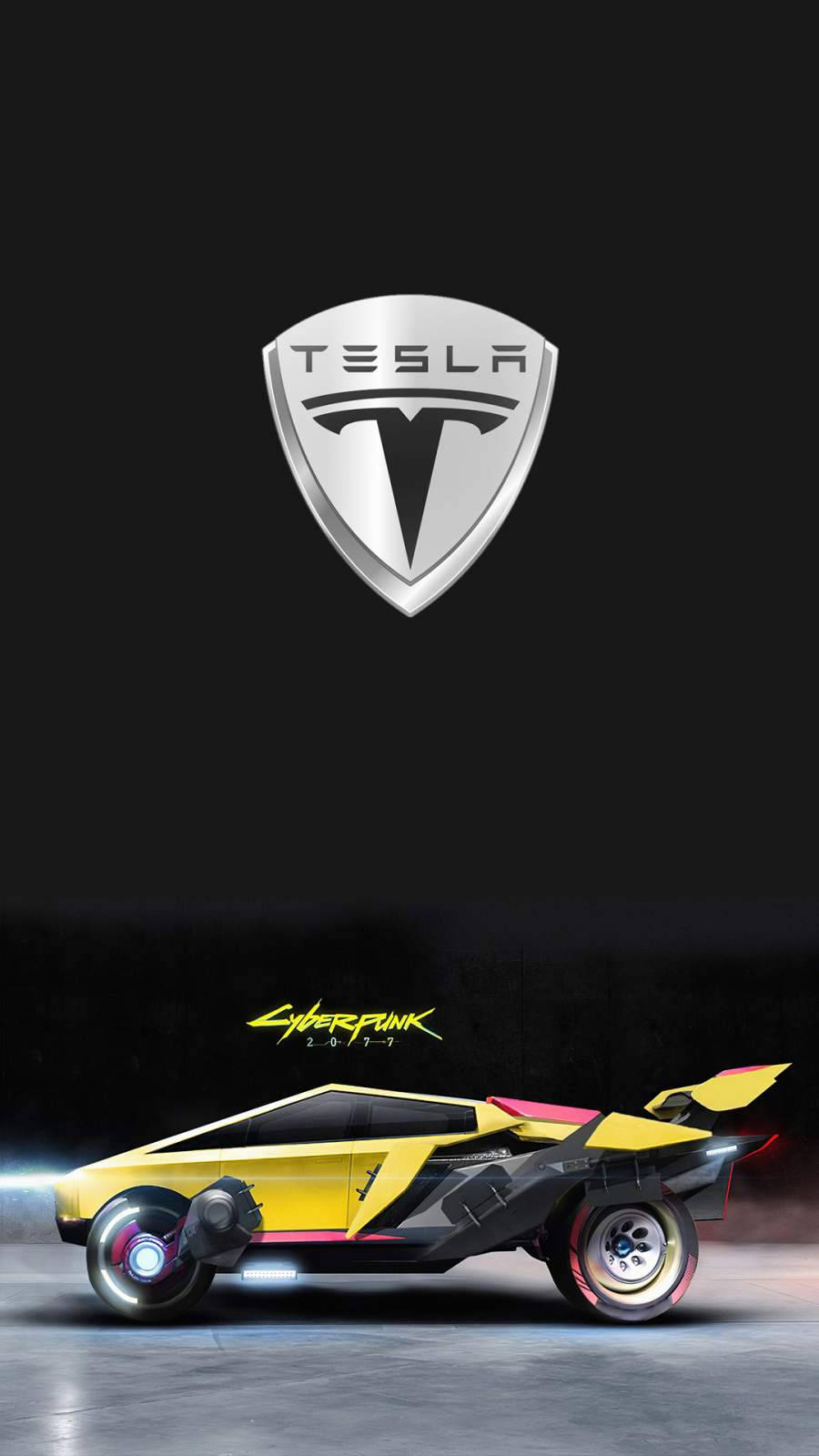 Tesla X Cyberpunk Iphone X Wallpaper