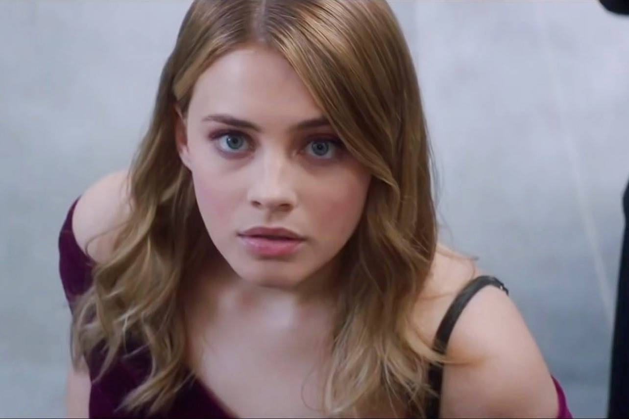 Tessa Young Looking Shocked in the Movie After Wallpaper