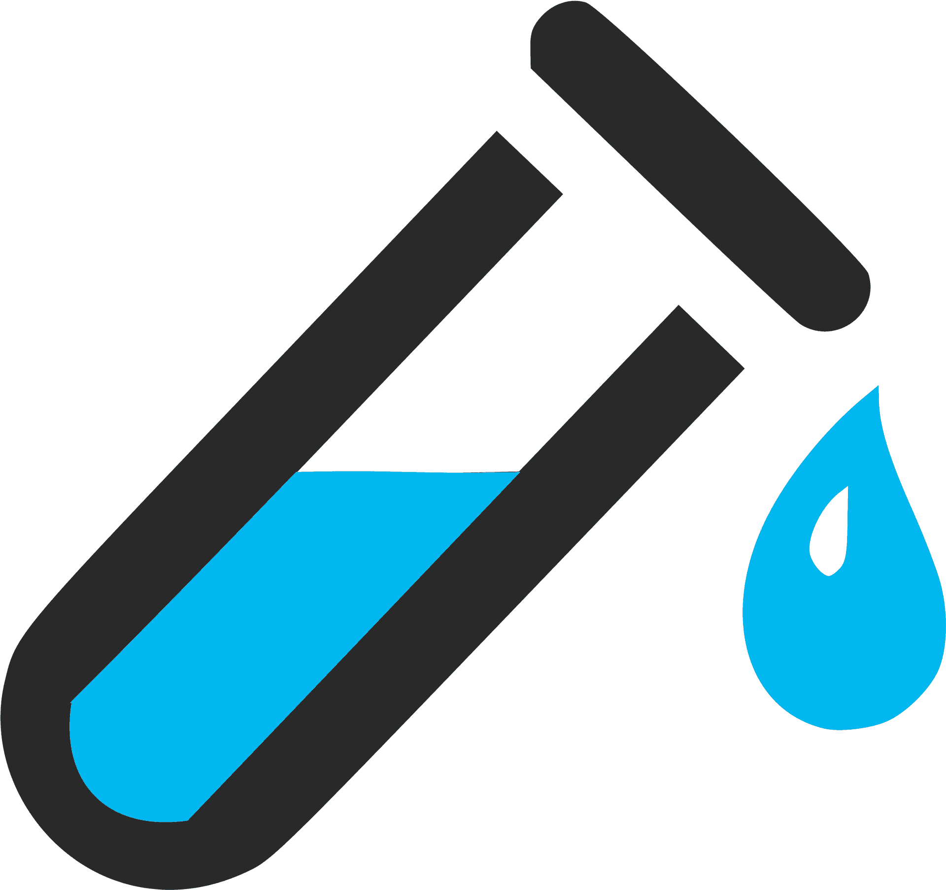 Test Tube With Blue Liquid Drop PNG
