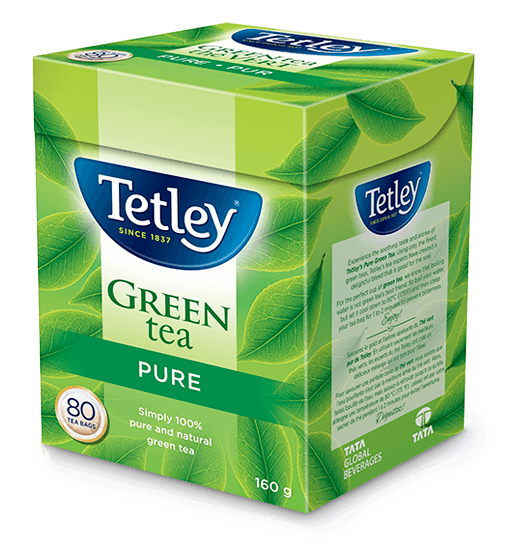 Tetley Green Tea Pure Box PNG