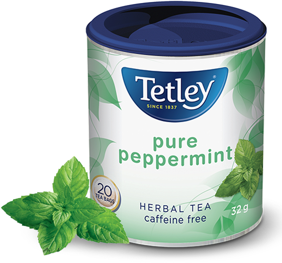 Tetley Pure Peppermint Herbal Tea PNG