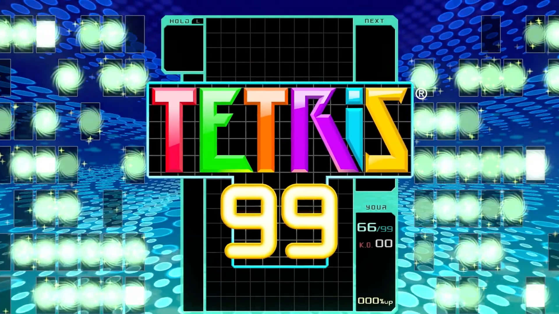 Classic Tetris Game on Bold Background