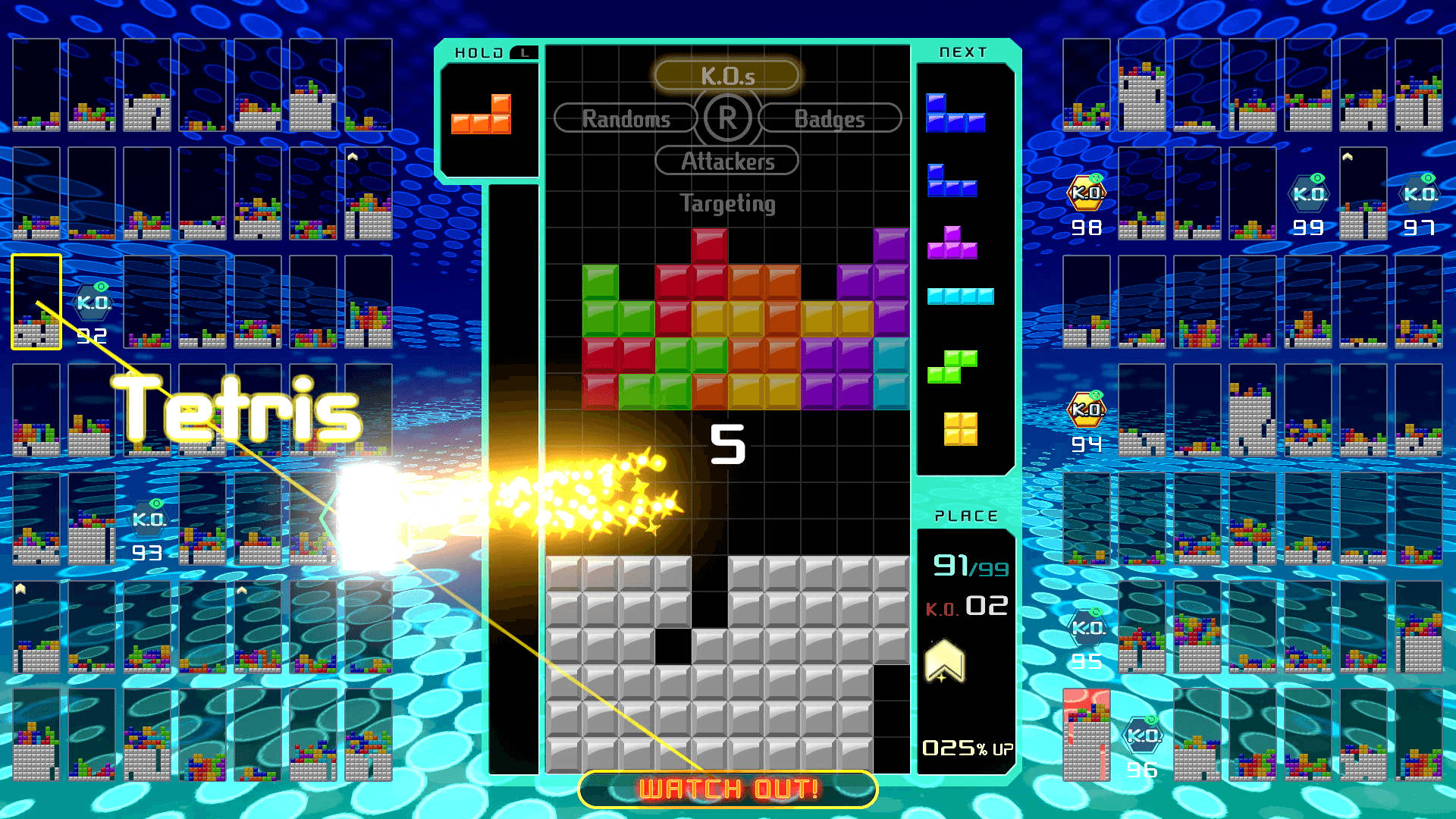 Pantallade Juego De Tetris 99 Fondo de pantalla