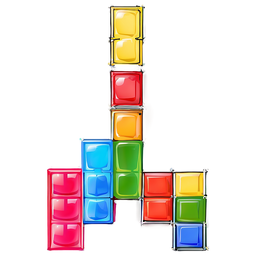 Tetris Blocks Design Png 06202024 PNG