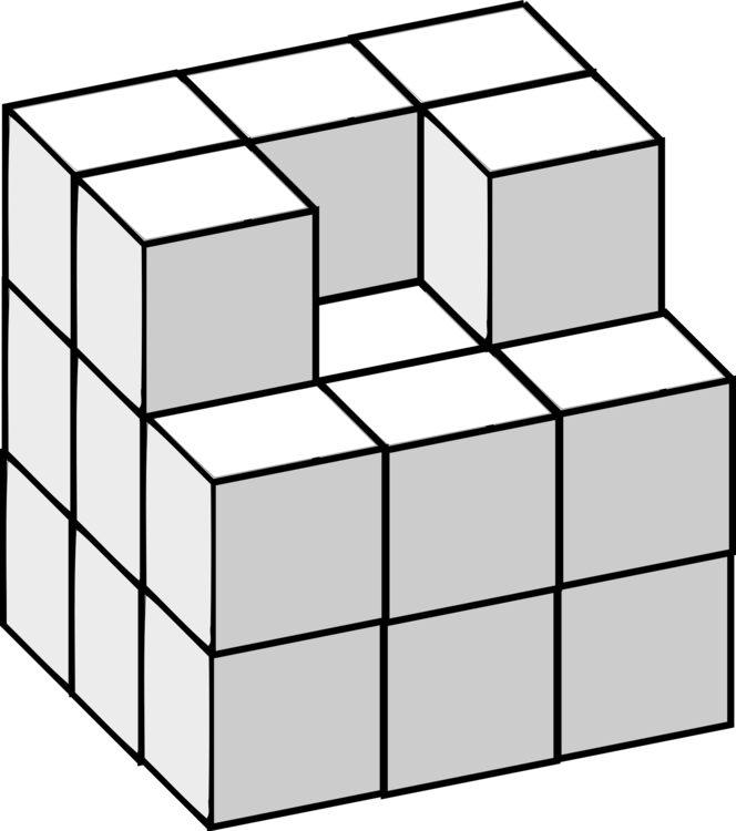 Tetris Blocks Illusion PNG