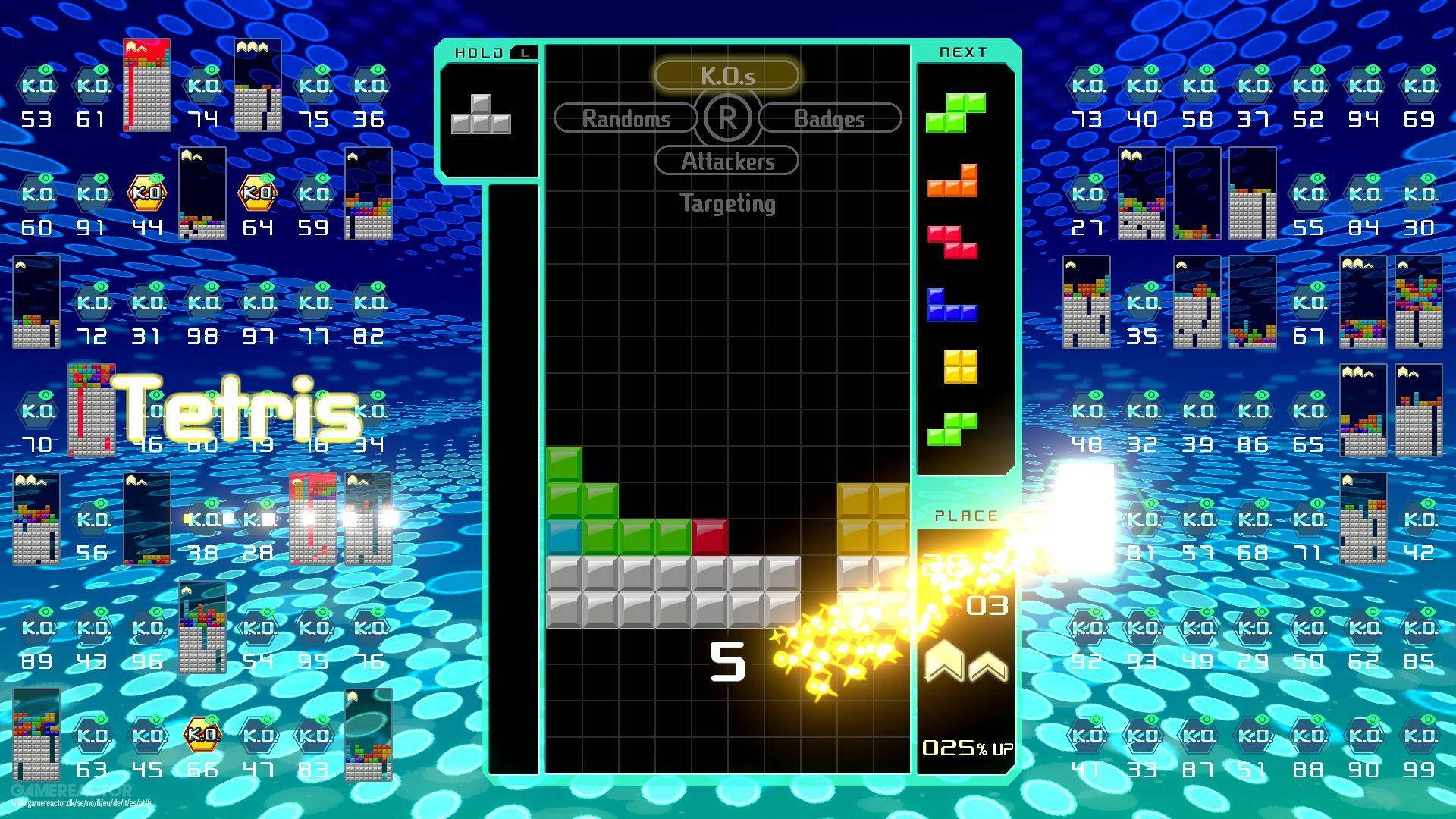 Epic Tetris Line Clear Moment Wallpaper