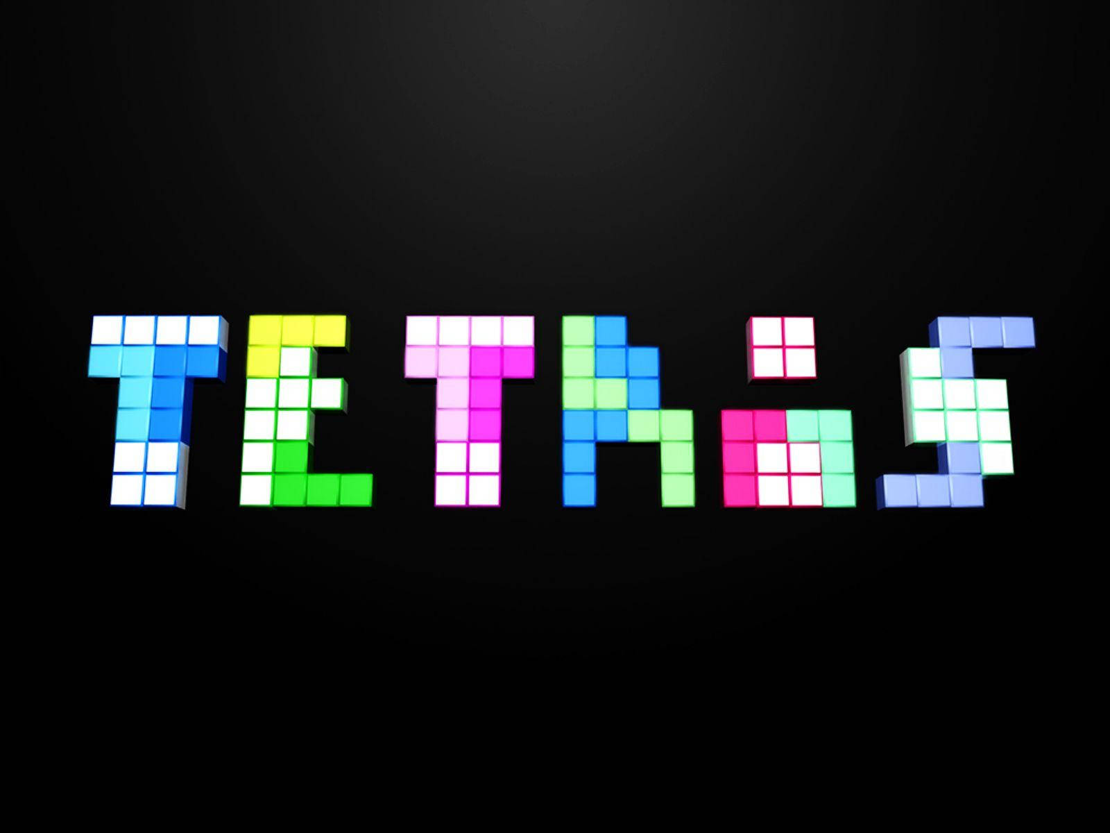 Títulode Tetris Hecho De Fichas De Tetris. Fondo de pantalla