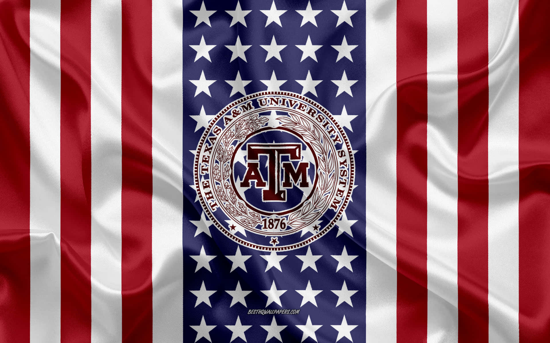 Texasam Universität Amerikanische Flagge Wallpaper