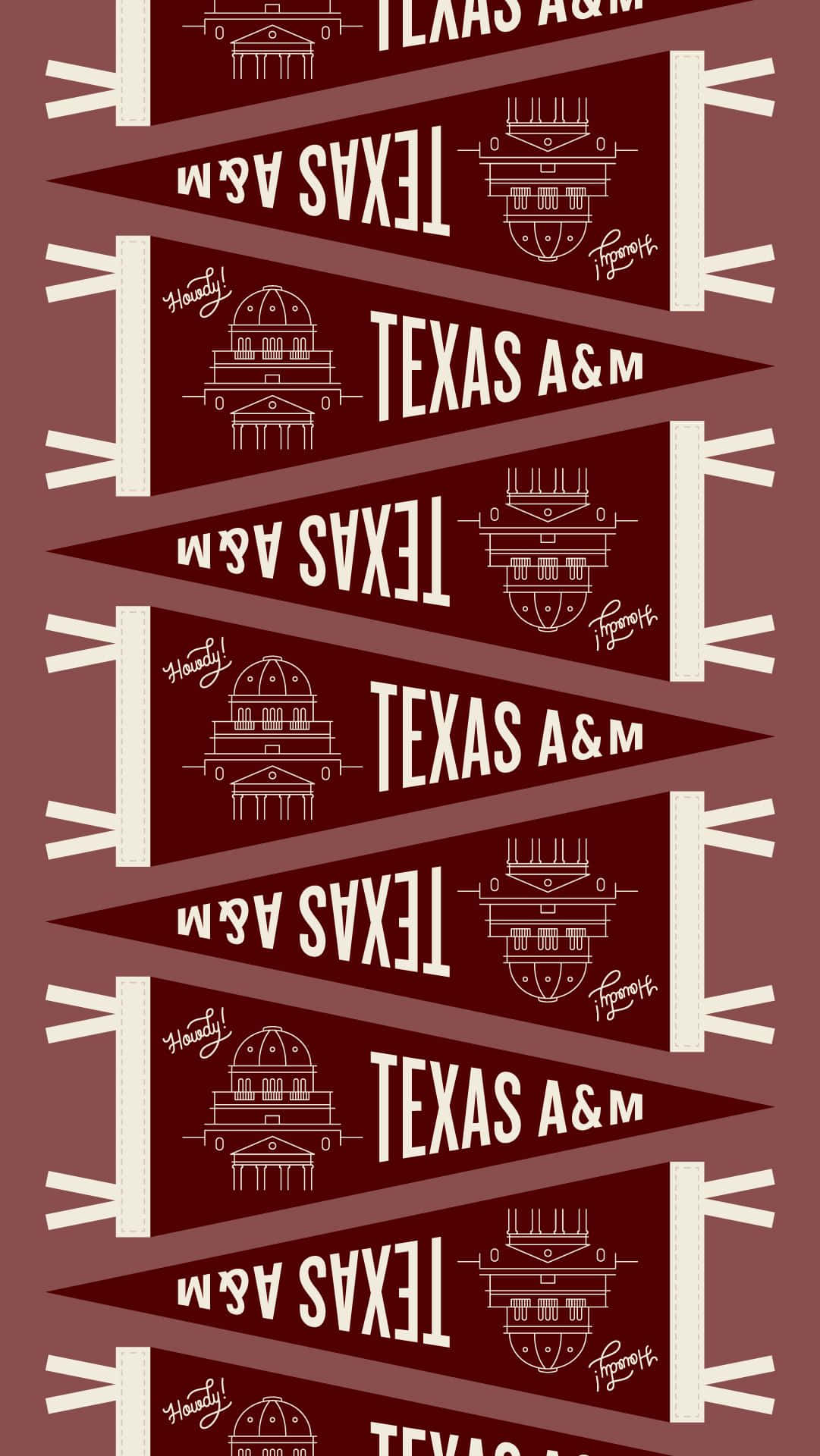 Teléfonocon Diseño De Patrón De Texas A&m. Fondo de pantalla