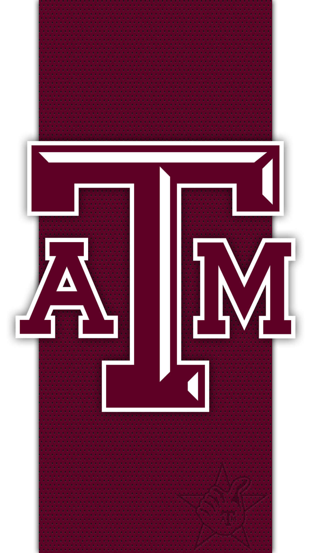 Texas A&m Aggies Logo On A Maroon Background Wallpaper