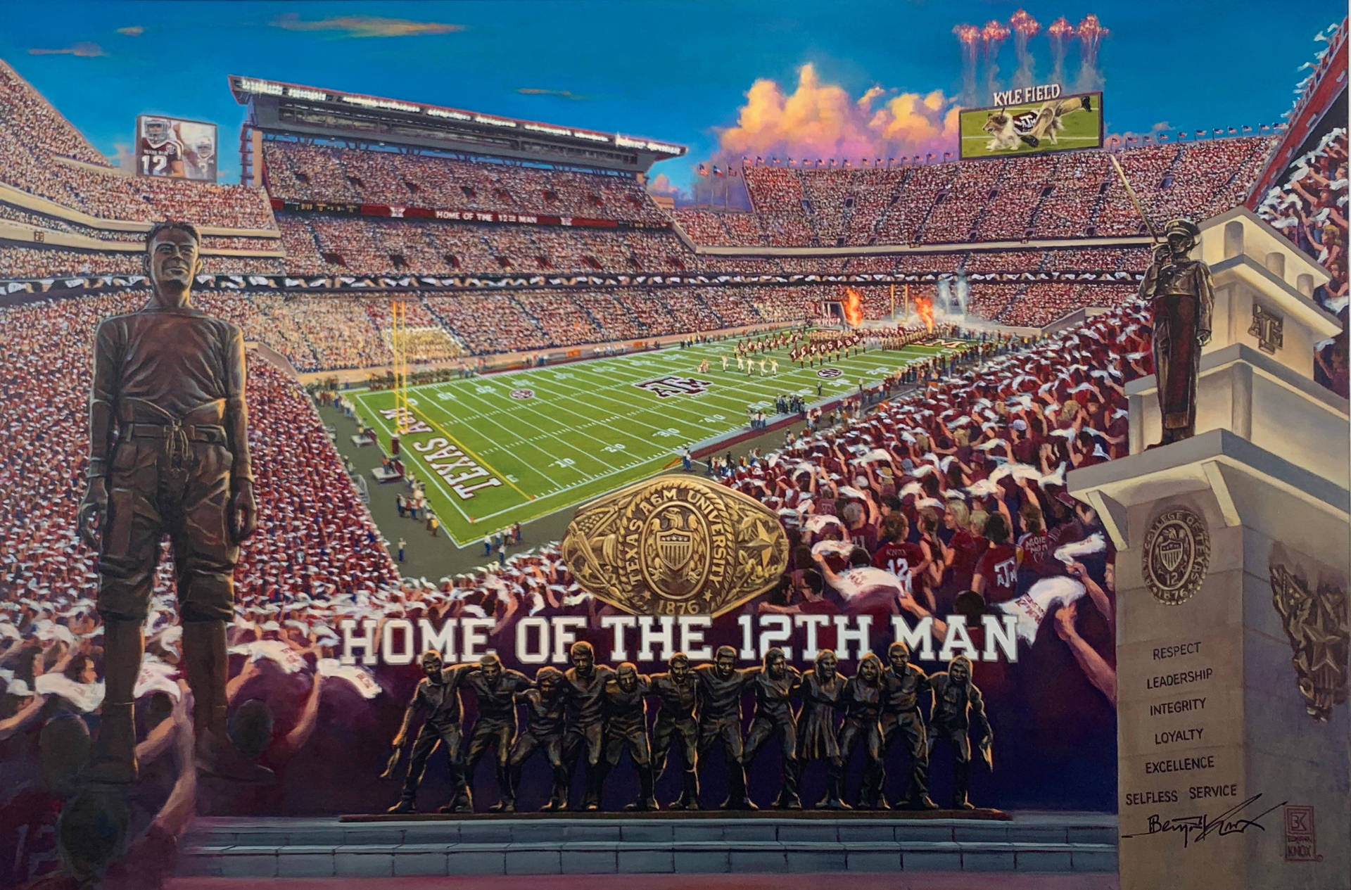 Texas Am University Football Edit Wallpaper