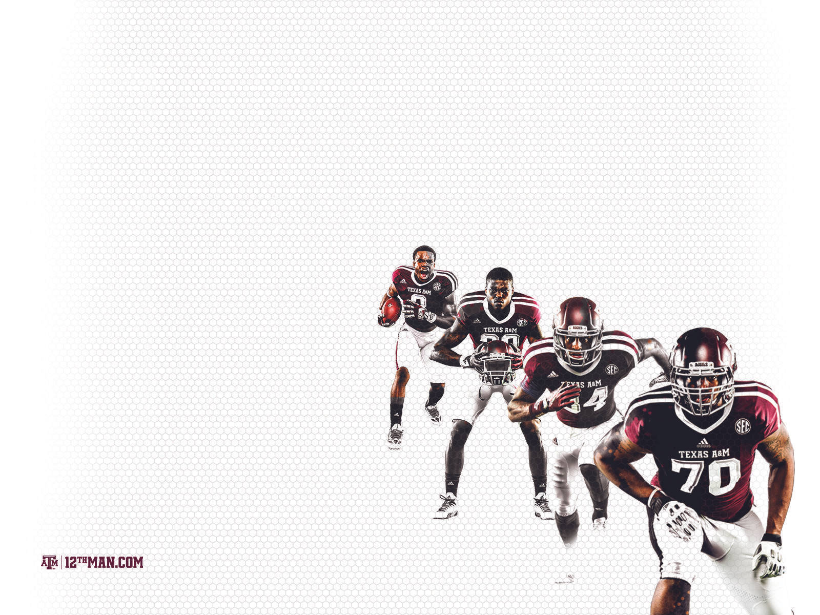 Texas Am University Football Players Simple Wallpaper