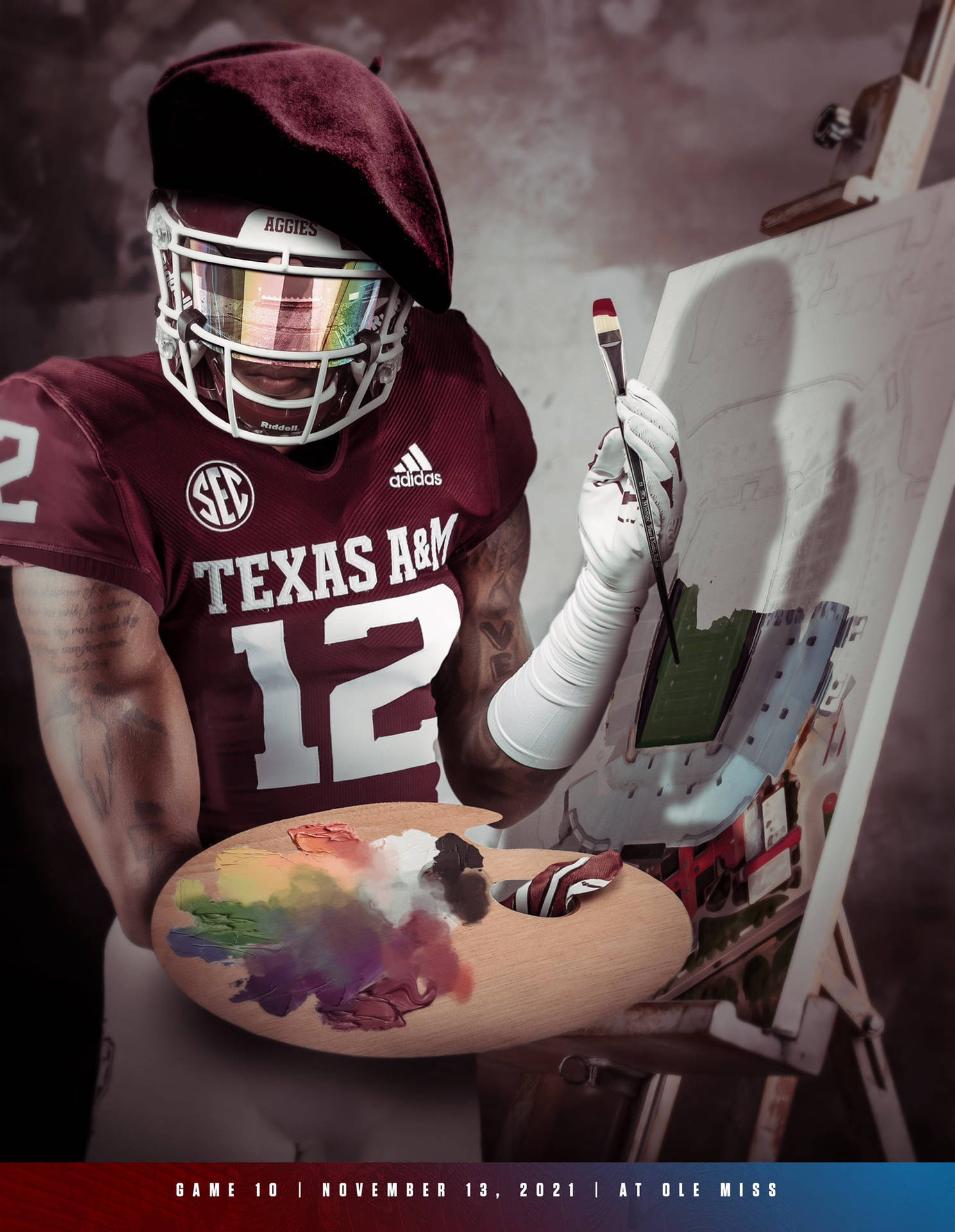 Texas Am University Player Painting Wallpaper