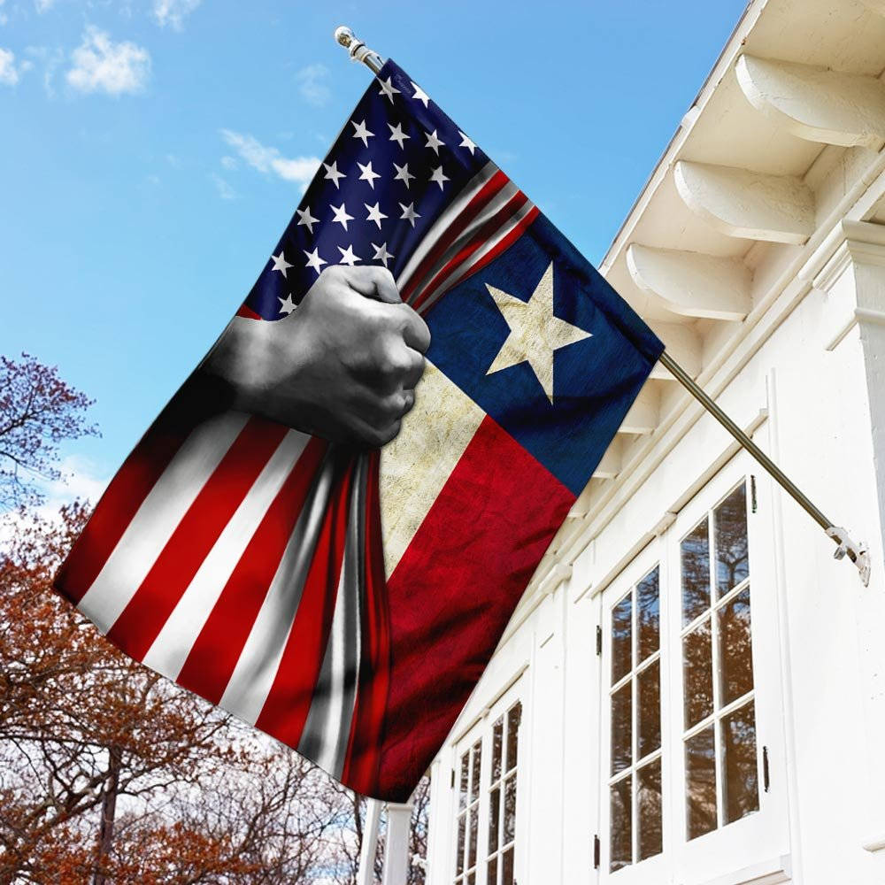 Texas American Flag Hanging Wallpaper