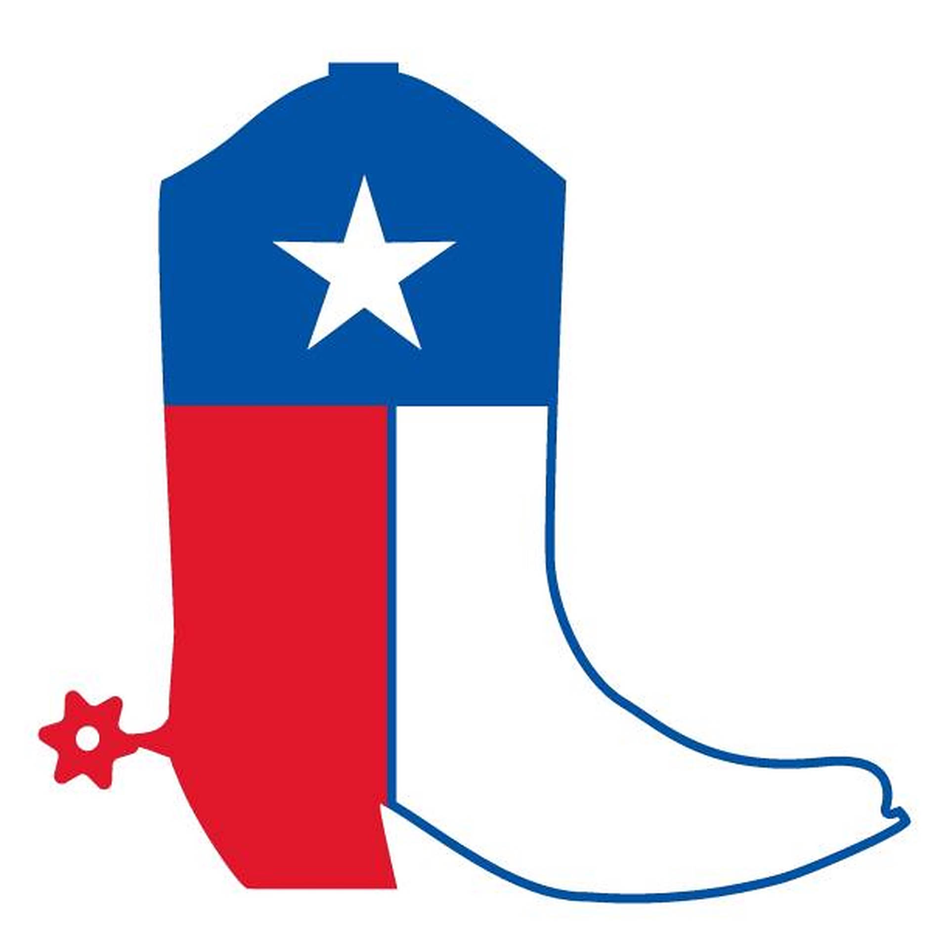 Texas Pride - Illustrated Boot with the Flag of Texas Wallpaper