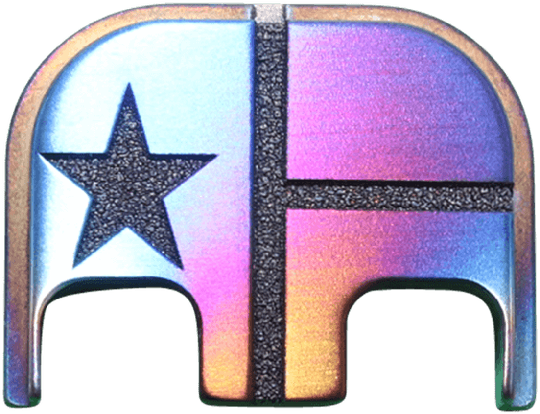 Texas Flag Inspired Belt Buckle PNG